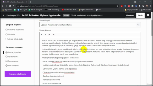 ArcGIS ile Uzaktan Algılama Uygulamaları – Screenshot 1