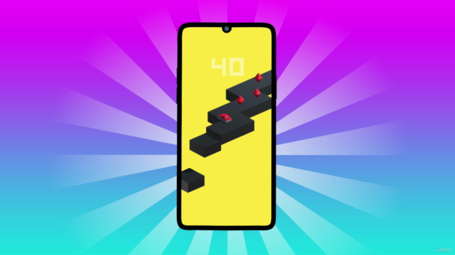 Unity Android : Build 3D ZigZag Racing Game with Unity & C# – Screenshot 1