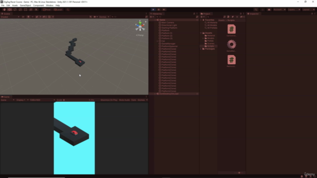 Unity Android : Build 3D ZigZag Racing Game with Unity & C# – Screenshot 2