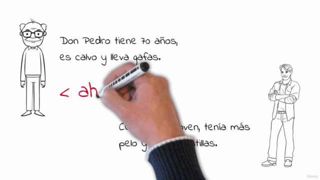 The past tenses in Spanish. Intermediate level. – Screenshot 2