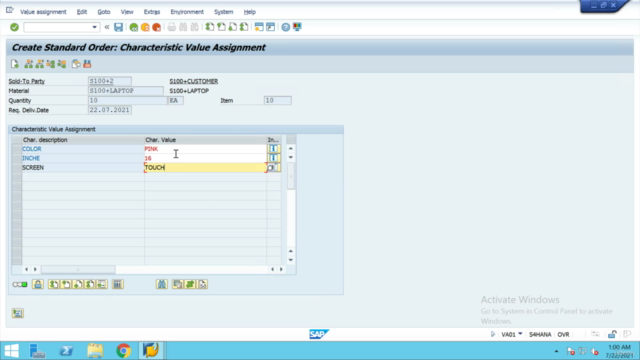 SAP Product Costing by Sale Order with Variant Configuration – Screenshot 1
