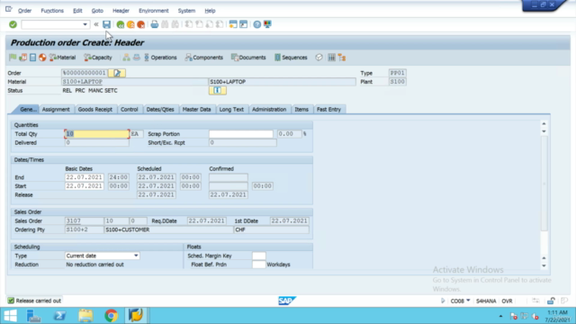 SAP Product Costing by Sale Order with Variant Configuration – Screenshot 4