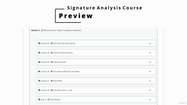 Complete Graphology Signature Analysis Certification Course – Screenshot 1