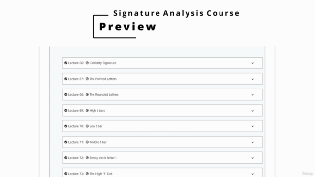 Complete Graphology Signature Analysis Certification Course – Screenshot 3