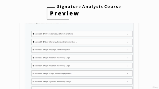 Complete Graphology Signature Analysis Certification Course – Screenshot 4