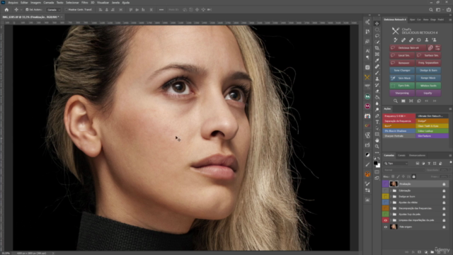 Tratamento de pele/decomposição de frequência no Photoshop. – Screenshot 1