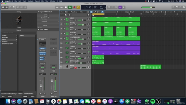 Music Production in Logic Pro x - Hip Hop Course Logic Pro x – Screenshot 1