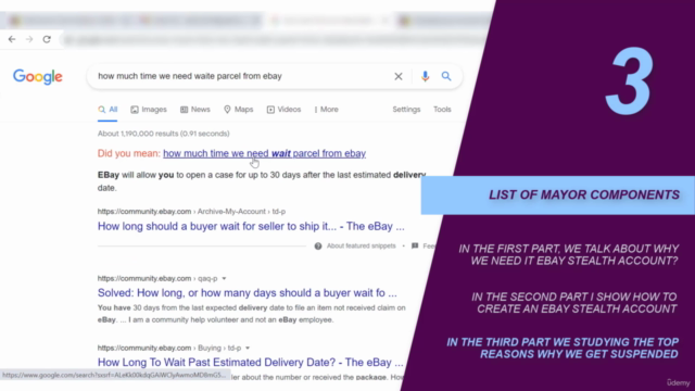 eBay stealth accounts course: Advanced Sellers Tactics – Screenshot 3