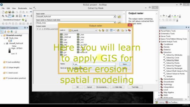 Soil erosion spatial modeling with RUSLE in ArcGIS software – Screenshot 1