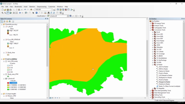 Soil erosion spatial modeling with RUSLE in ArcGIS software – Screenshot 2