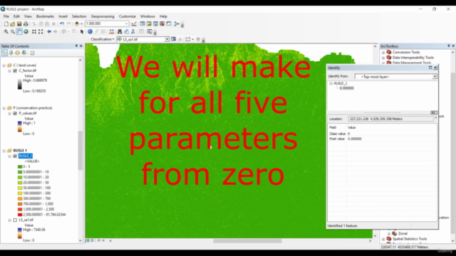 Soil erosion spatial modeling with RUSLE in ArcGIS software – Screenshot 3