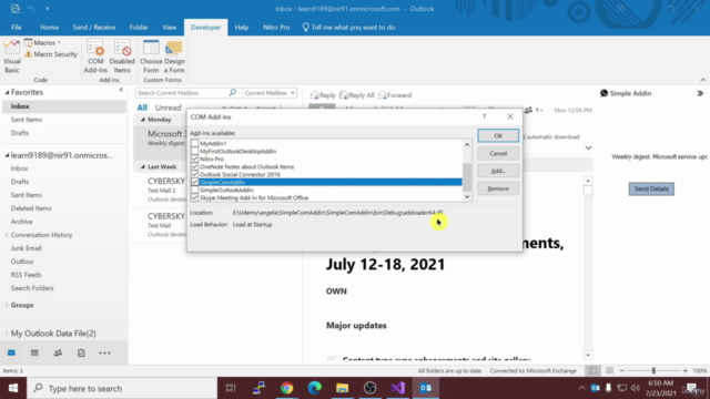 Outlook Desktop Add-ins Development For Beginners – Screenshot 4