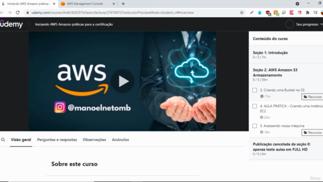 Iniciando AWS Amazon práticas para a certificação - Screenshot_02