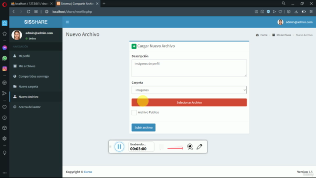Sistema Para Compartir Archivos PHP, MYSQL, AJAX, JS – Screenshot 2