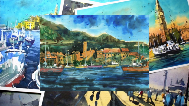Learn Loose Watercolors: Coastal Landscapes – Screenshot 1