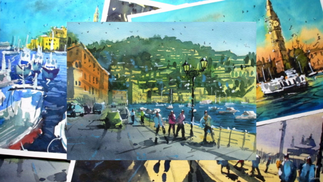 Learn Loose Watercolors: Coastal Landscapes – Screenshot 4