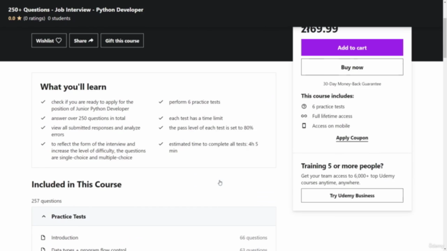 Certified Python Developer - Practice Tests – Screenshot 1