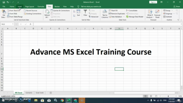 Microsoft Excel - Advance Level MS Excel Training Course – Screenshot 4