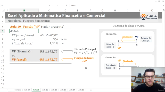 Excel Aplicado a Matemática Financeira e Comercial – Screenshot 3