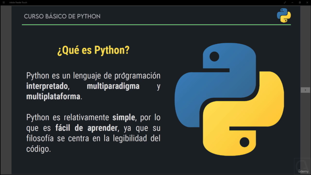Curso básico de Python desde cero para principiantes – Screenshot 1