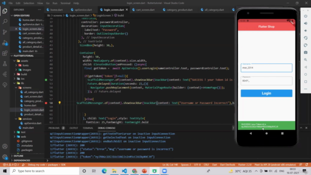 Job ready Flutter complete course with Firebase and Dart – Screenshot 1
