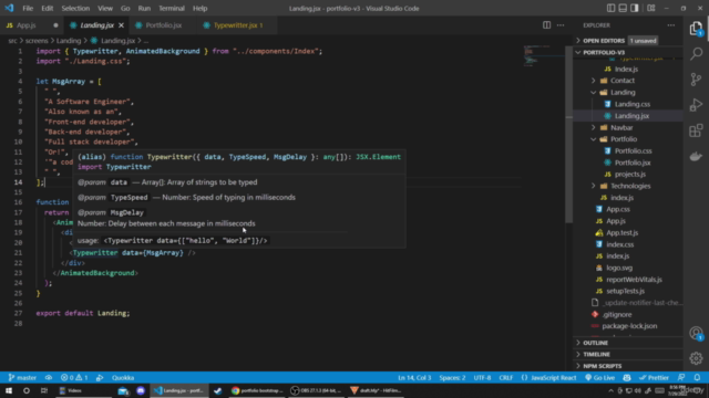 Build a portfolio with React, No external framework/library – Screenshot 4