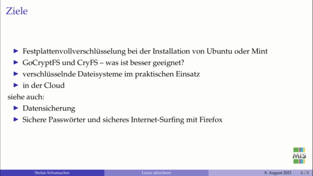 Verschlüsselnde Dateisysteme mit GoCryptFS und CryFS – Screenshot 3