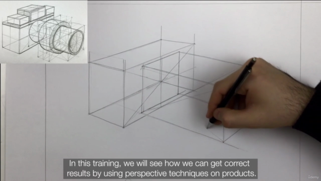 Industrial Product-Object Drawing Course with Perspective – Screenshot 1