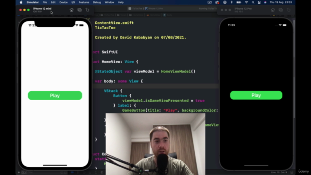 SwiftUI Tic Tac Toe Online Multiplayer Game for iOS 15, MVVM – Screenshot 2