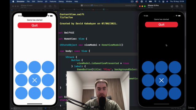 SwiftUI Tic Tac Toe Online Multiplayer Game for iOS 15, MVVM – Screenshot 3