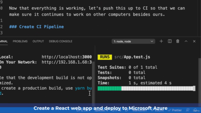 Deploy React App to Microsoft Azure – Screenshot 1