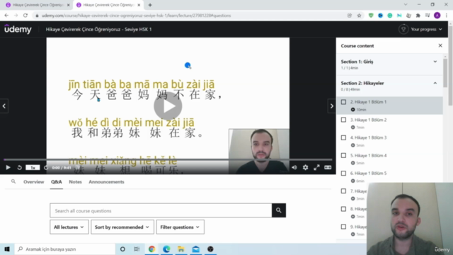 Hikaye Çevirerek Çince Öğreniyoruz - Seviye HSK 1 – Screenshot 1