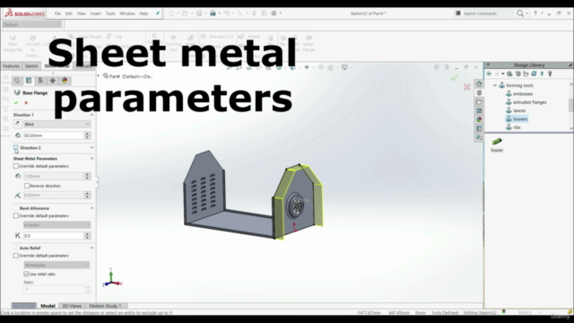 Master SHEET METAL in SOLIDWORKS And Become a Professional – Screenshot 2