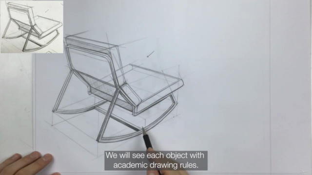 Furniture Drawing and Design Course with Perspective – Screenshot 1