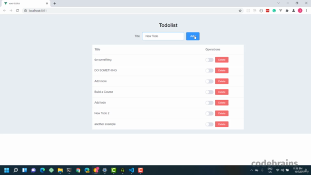 Build A TodoList with Python, FastAPI and Vue JS – Screenshot 2