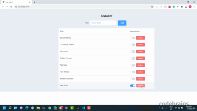 Build A TodoList with Python, FastAPI and Vue JS – Screenshot 3