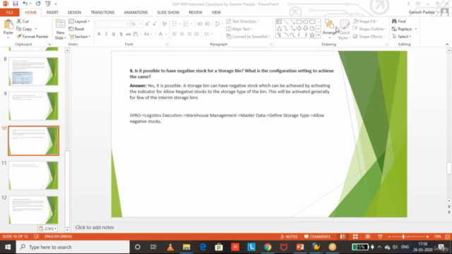 SAP WM Interview Questions and Answers – Screenshot 1