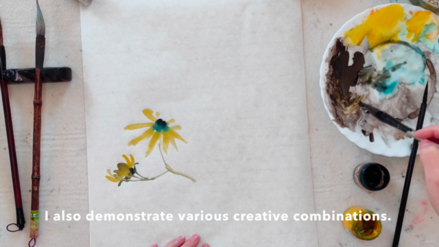 Chinese painting / Sumie course  : painting Chrysanthemum - Screenshot_03