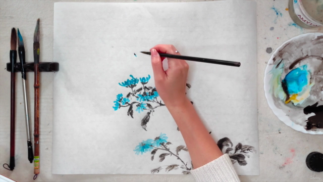 Chinese painting / Sumie course  : painting Chrysanthemum - Screenshot_04