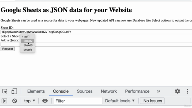 Google Sheets as JSON data for Web Pages JavaScript Fetch - Screenshot_02
