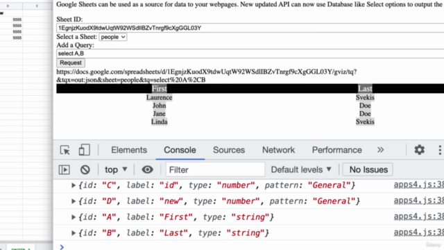Google Sheets as JSON data for Web Pages JavaScript Fetch - Screenshot_04