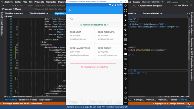 Xamarin De cero a experto con Web API y Entity Framework(C#) – Screenshot 2