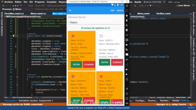 Xamarin De cero a experto con Web API y Entity Framework(C#) – Screenshot 4