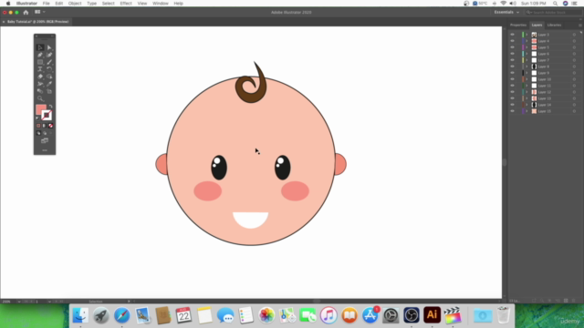 Basic creation and animation of a baby in illustrator and AE – Screenshot 1