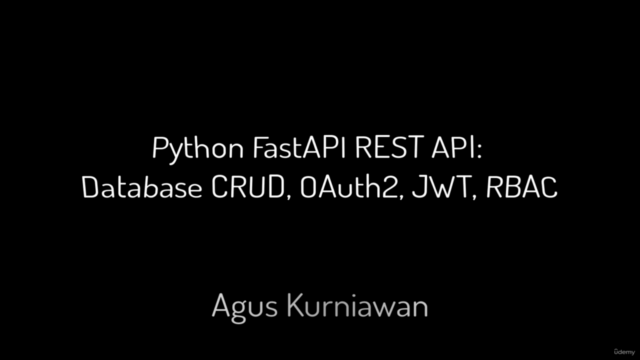 Python FastAPI REST API: Database CRUD, OAuth2, JWT, RBAC – Screenshot 1
