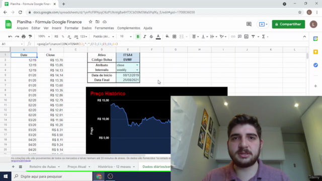 Investimentos com a fórmula Google Finance - Curso Completo – Screenshot 3