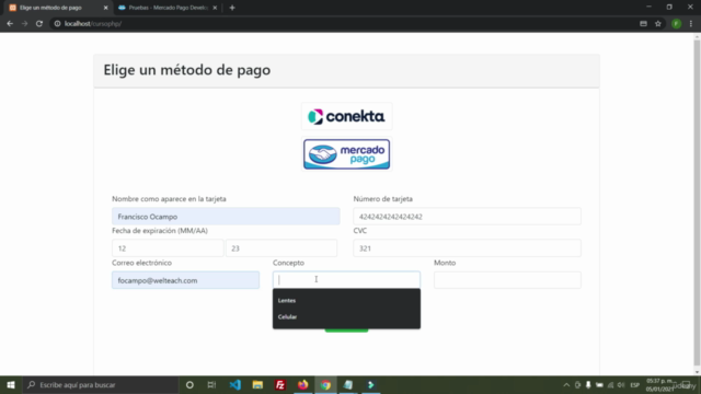 Integración de MercadoPago y Conekta con PHP - Screenshot_01