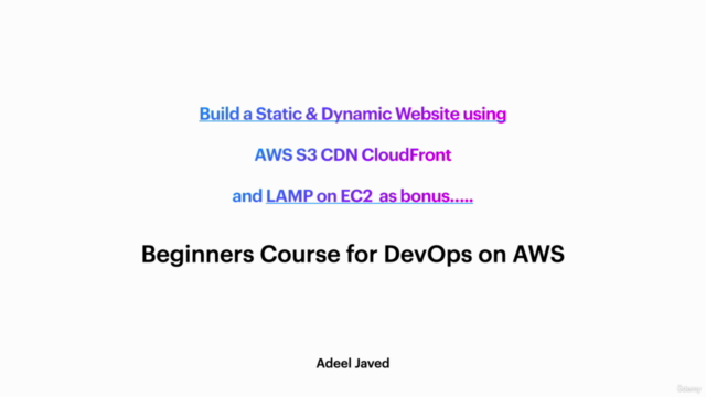 AWS DevOps - Build dynamic Website using S3,Lambda and CDN – Screenshot 1