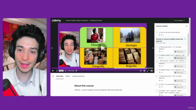 How to Convert English words into Spanish - Free Course – Screenshot 3