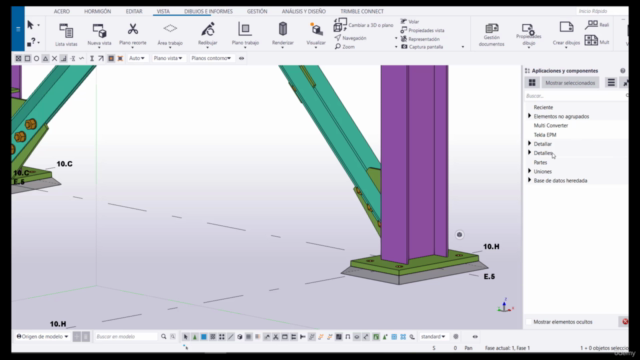 DISEÑO DE ESTRUCTURAS METALICAS CON TEKLA STRUCTURES 2024 – Screenshot 4